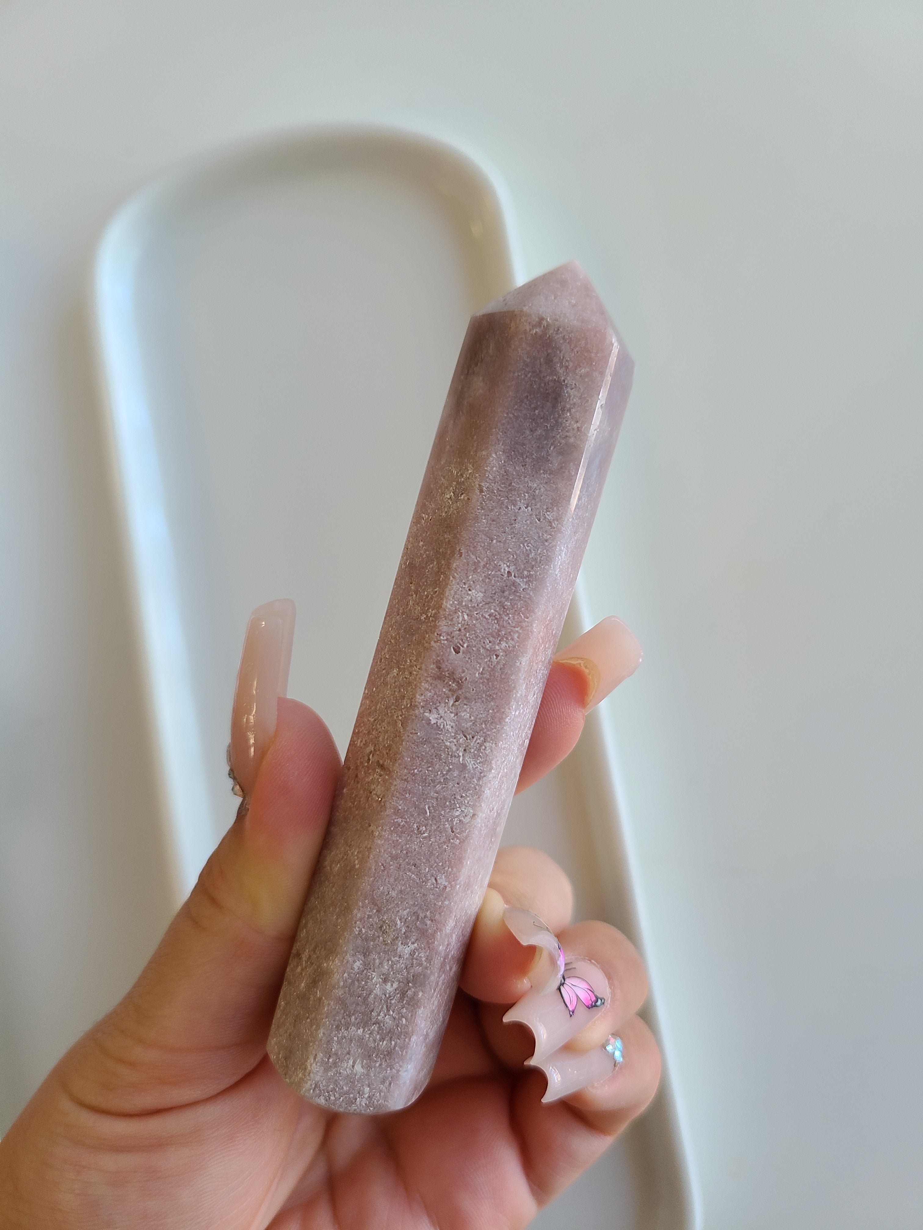 Pink Amethyst Wand - Style 9