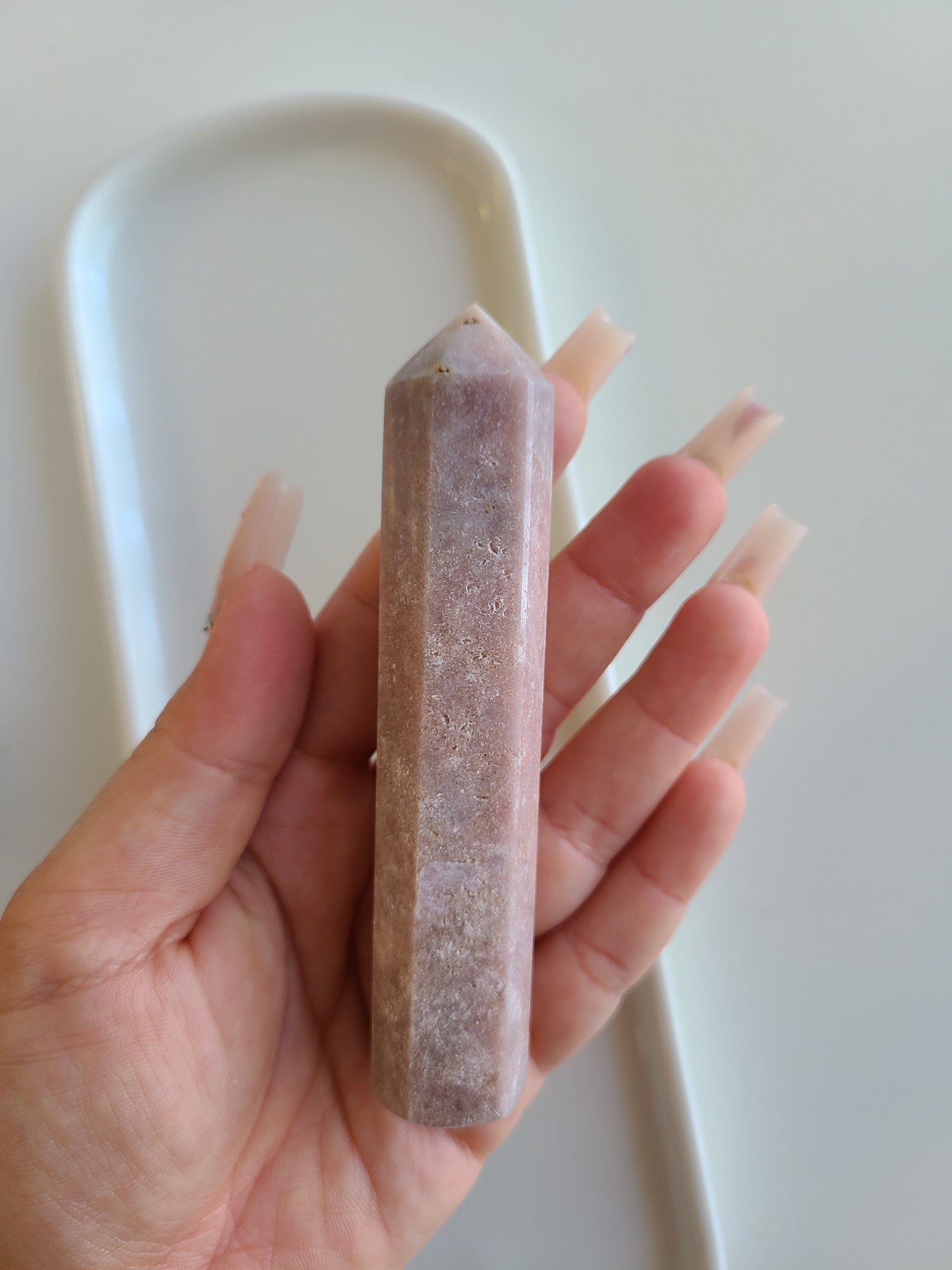 Pink Amethyst Wand - Style 9