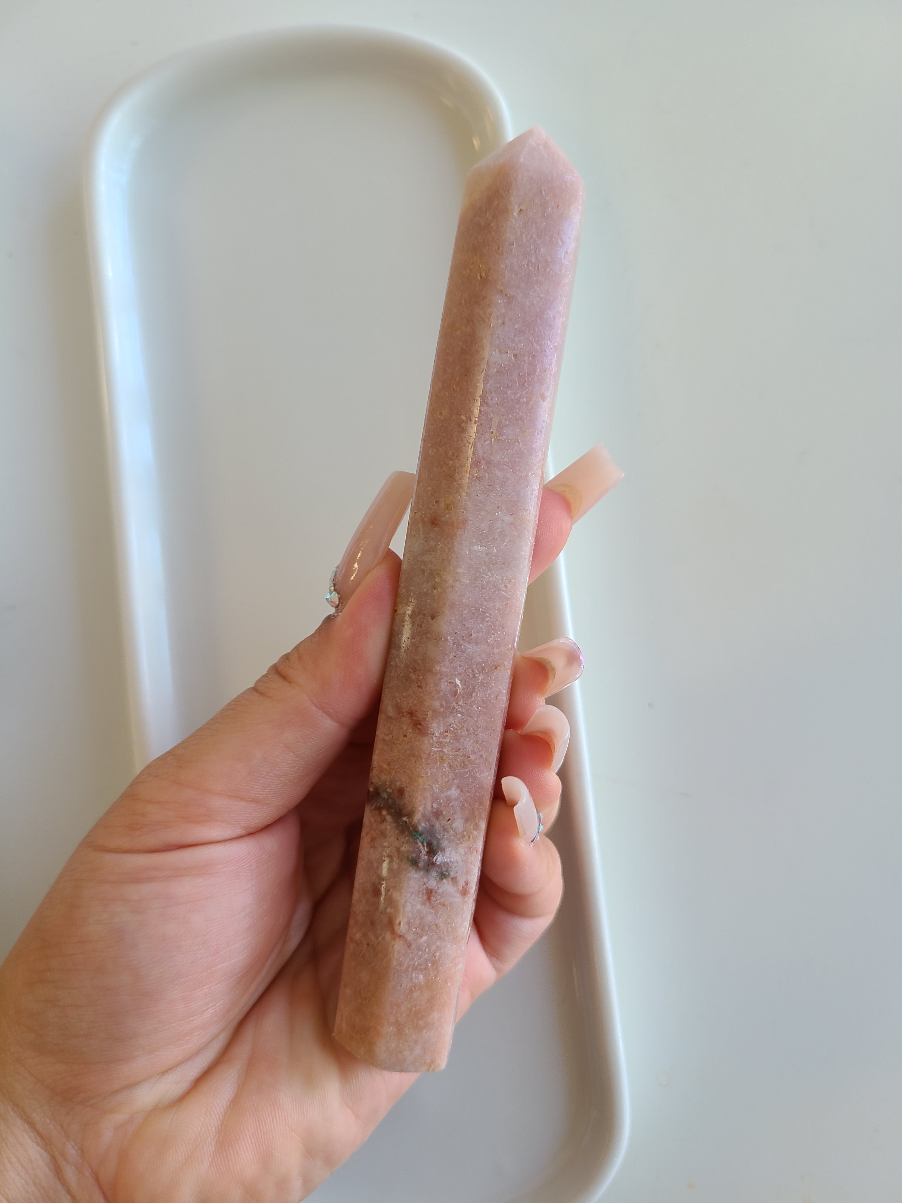 Pink Amethyst Wand - Style 2
