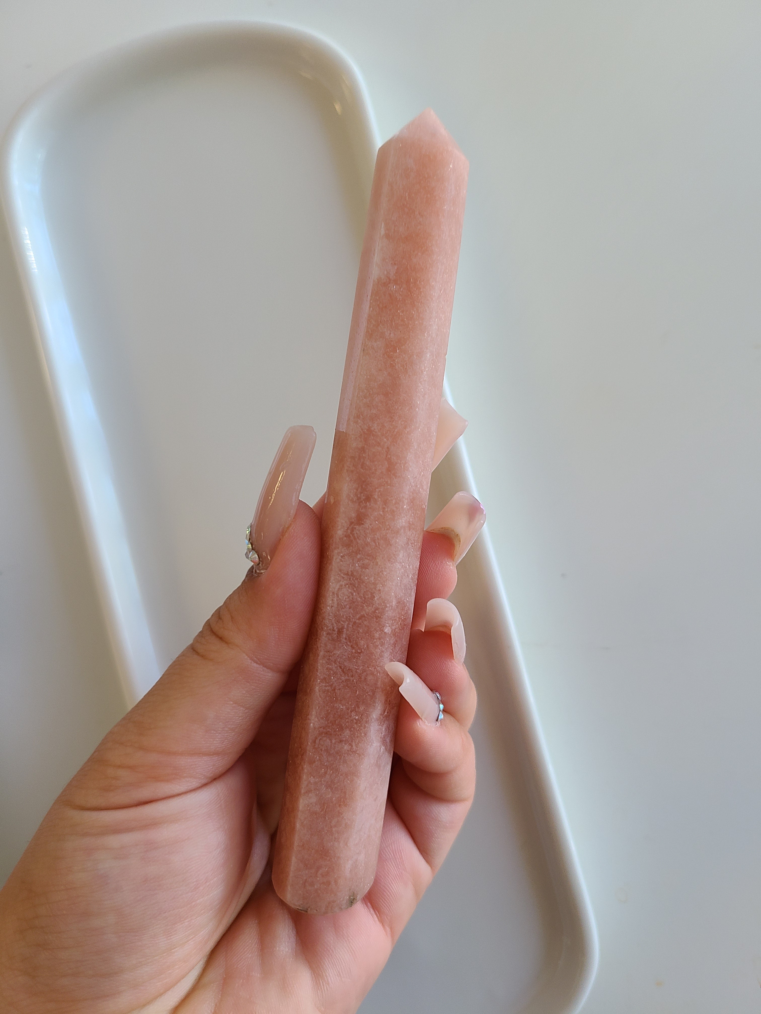 Pink Amethyst Wand - Style 3