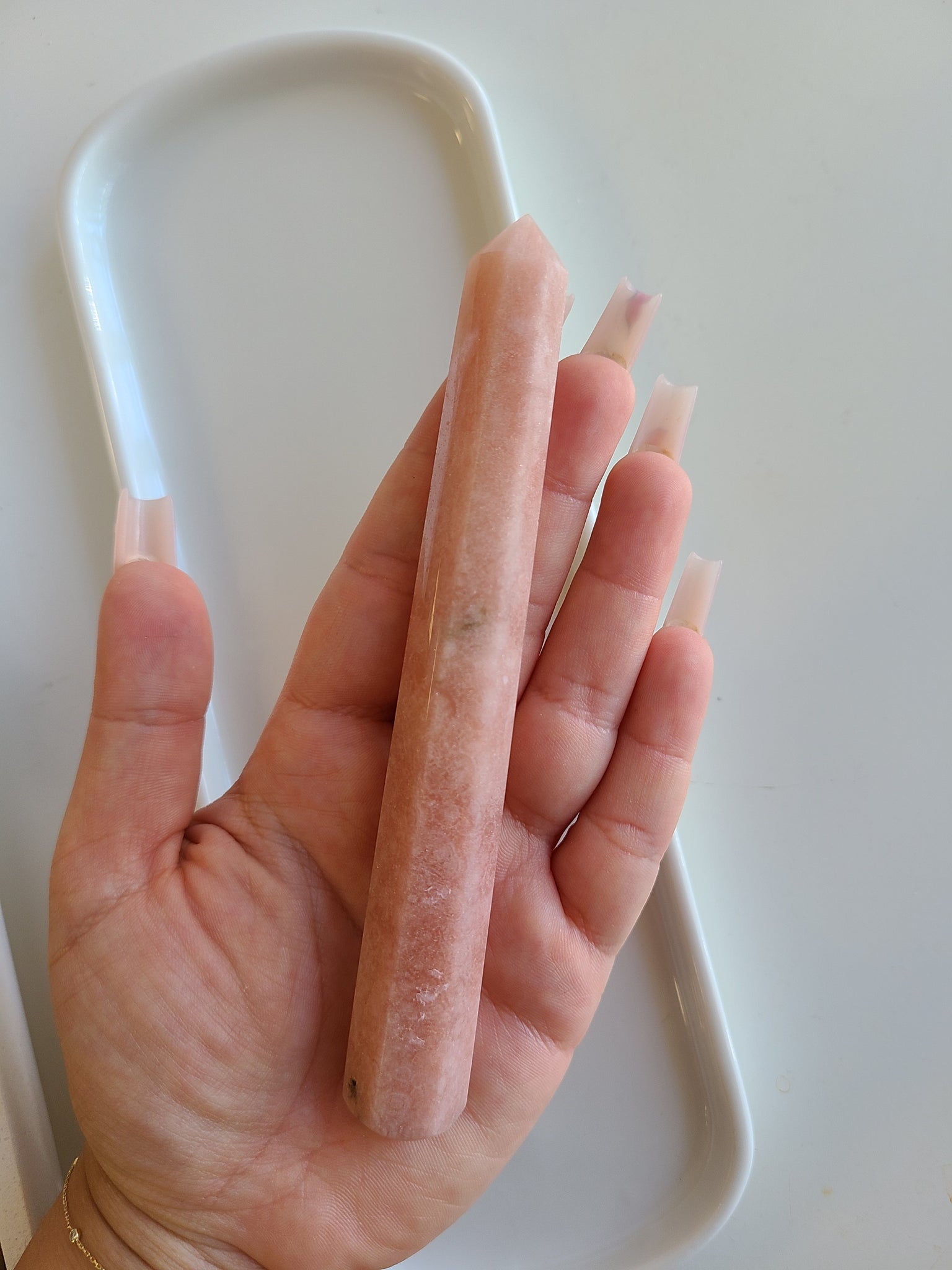 Pink Amethyst Wand - Style 3