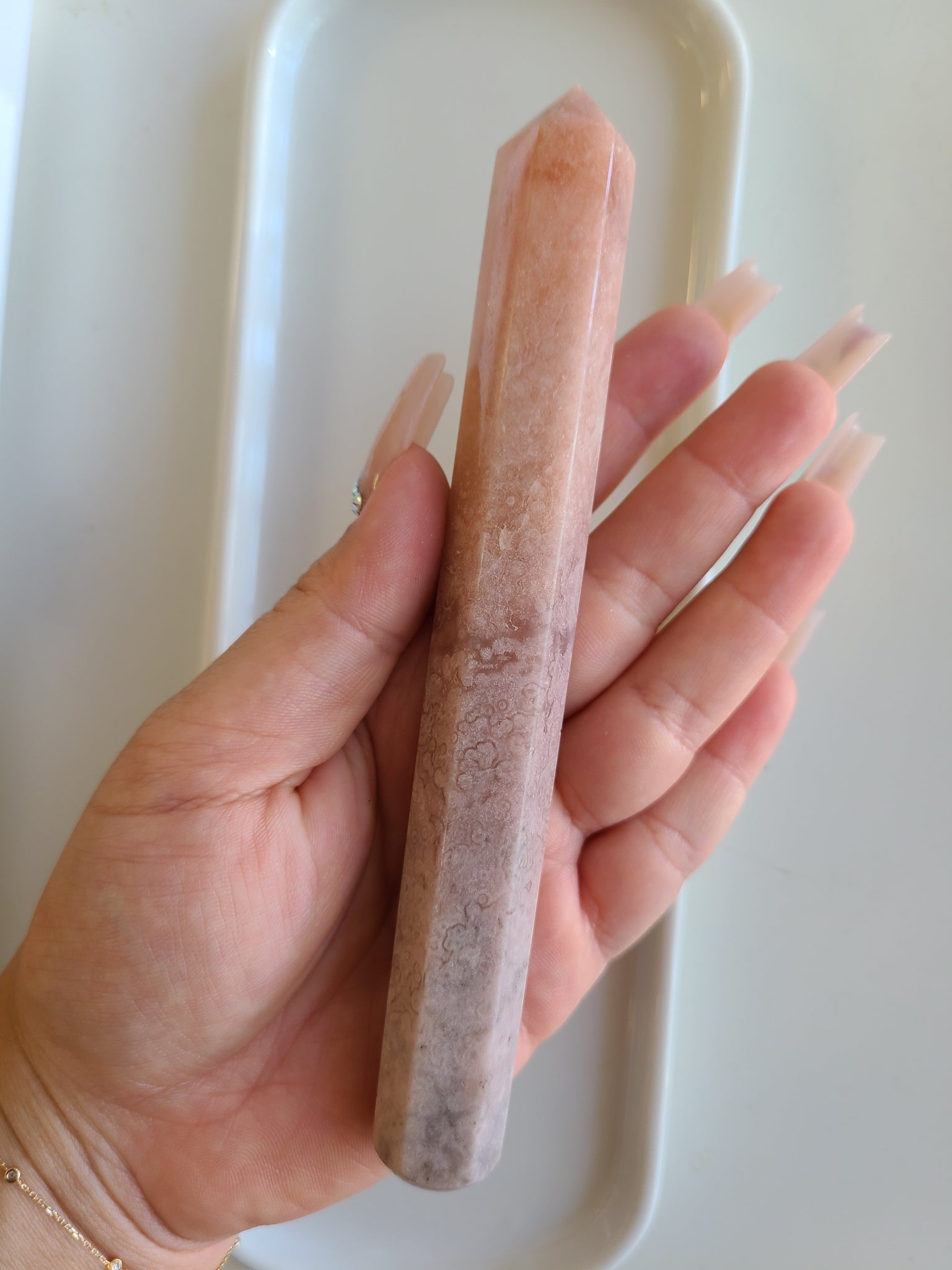 Pink Amethyst Wand - Style 18