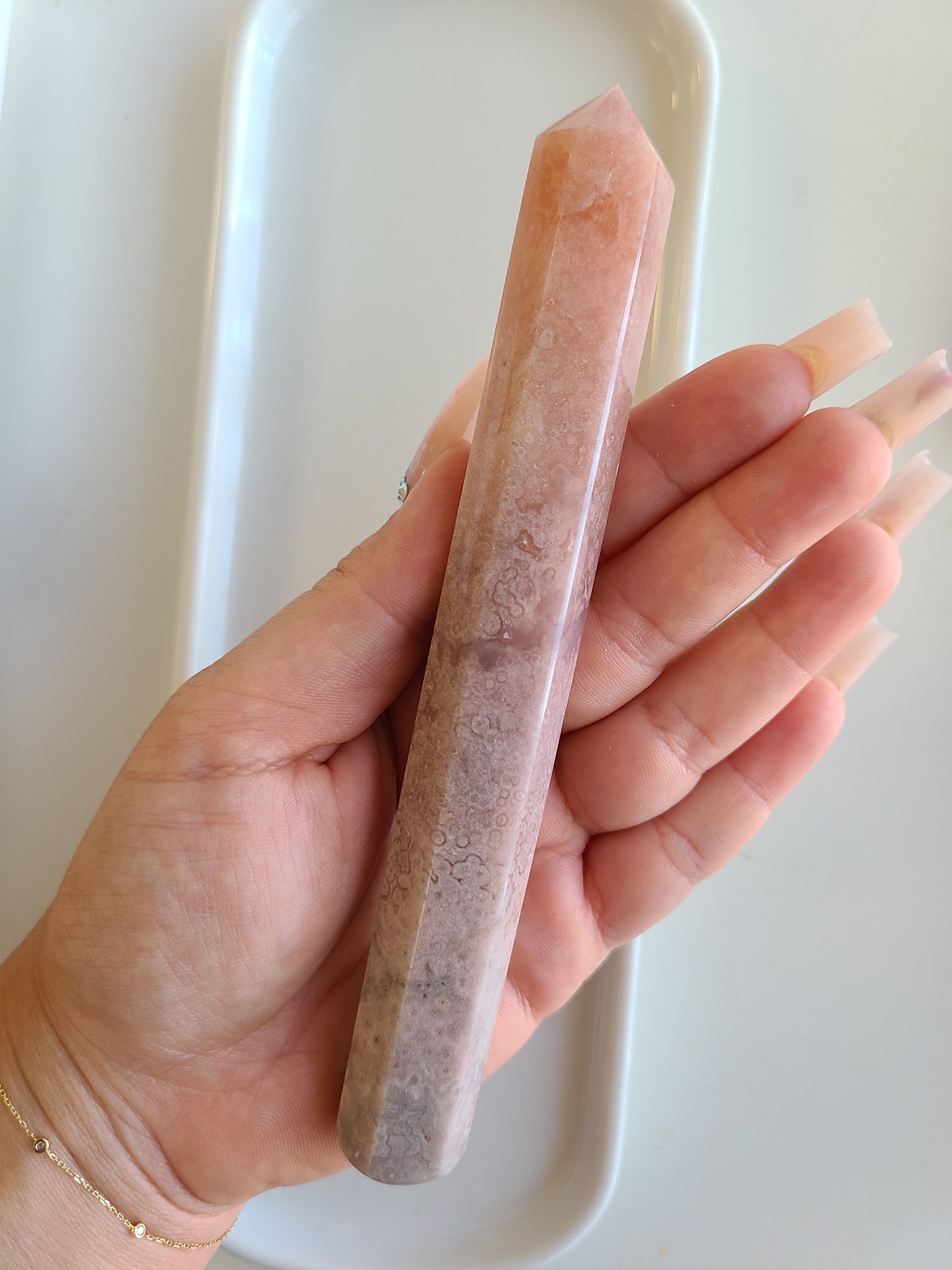 Pink Amethyst Wand - Style 18