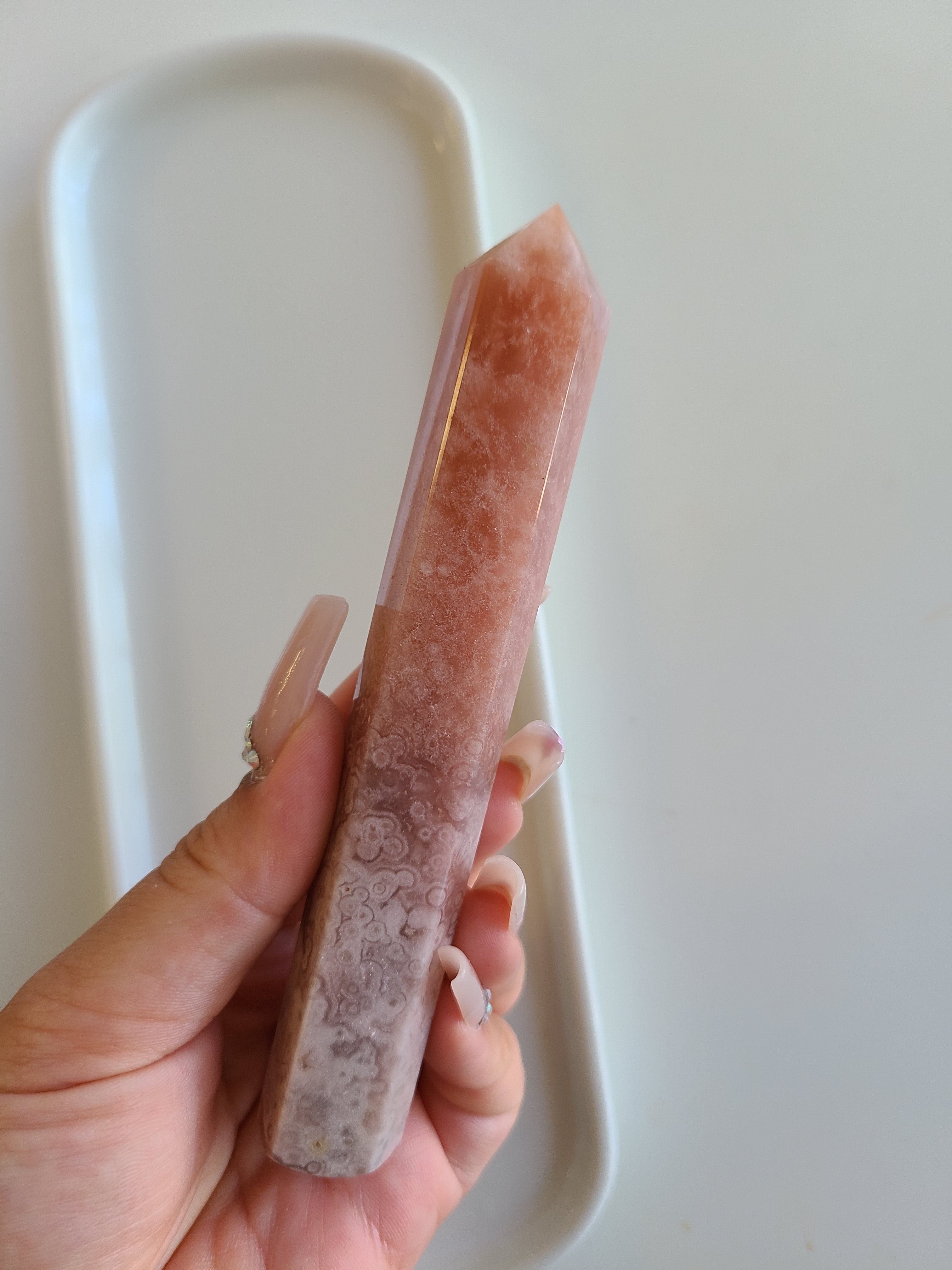 Pink Amethyst Wand - Style 14