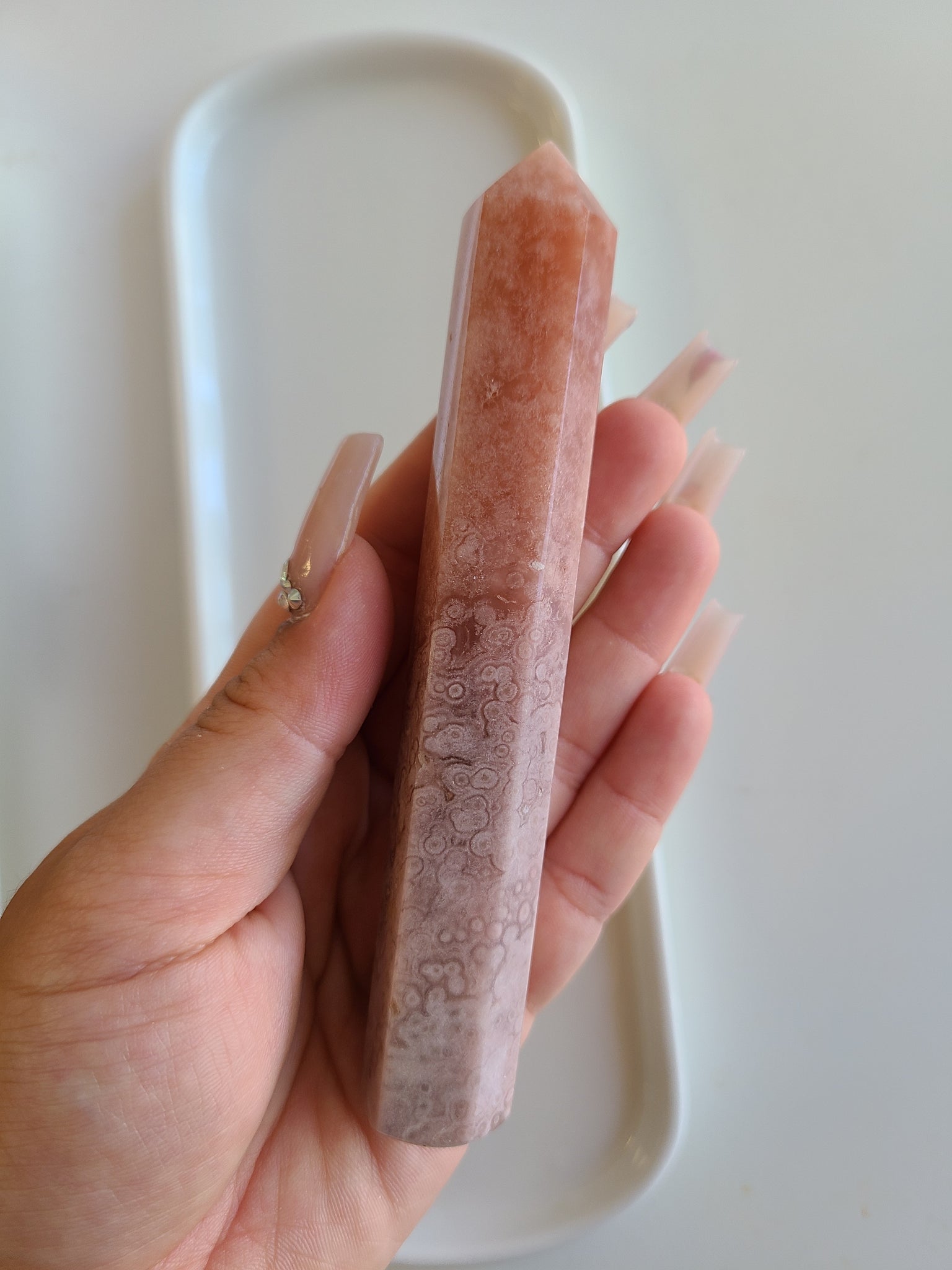 Pink Amethyst Wand - Style 14