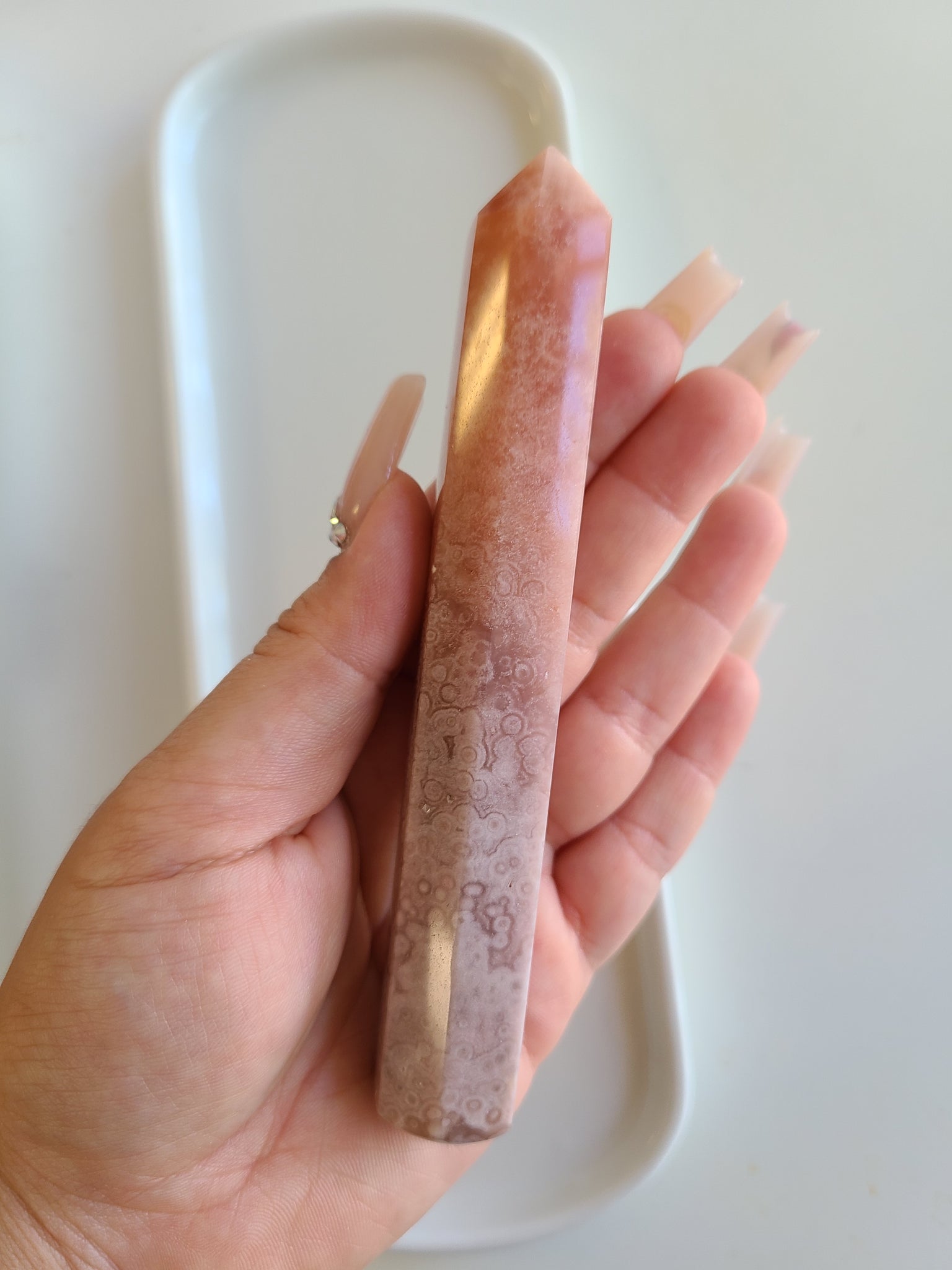 Pink Amethyst Wand - Style 14