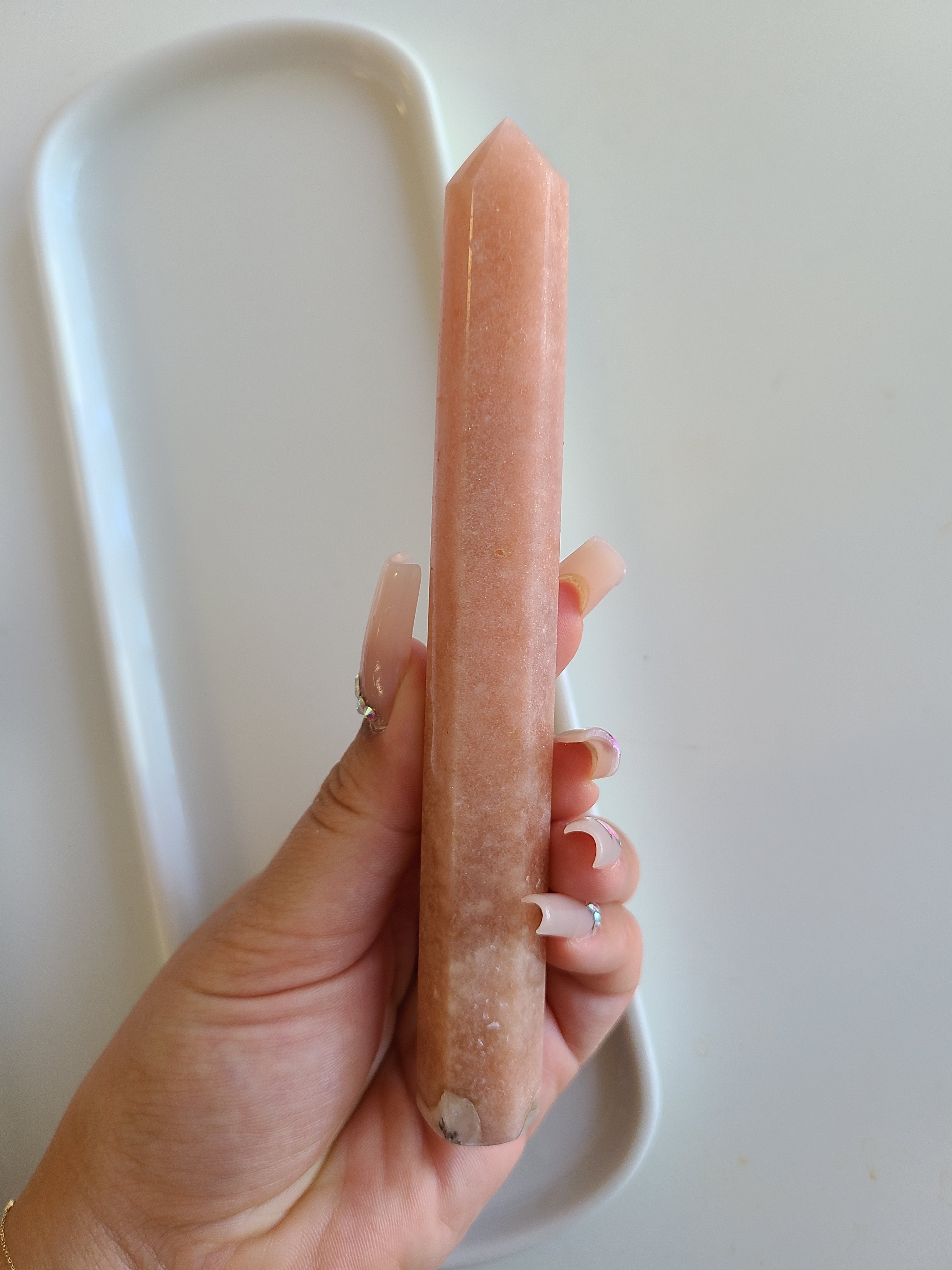 Pink Amethyst Wand - Style 16