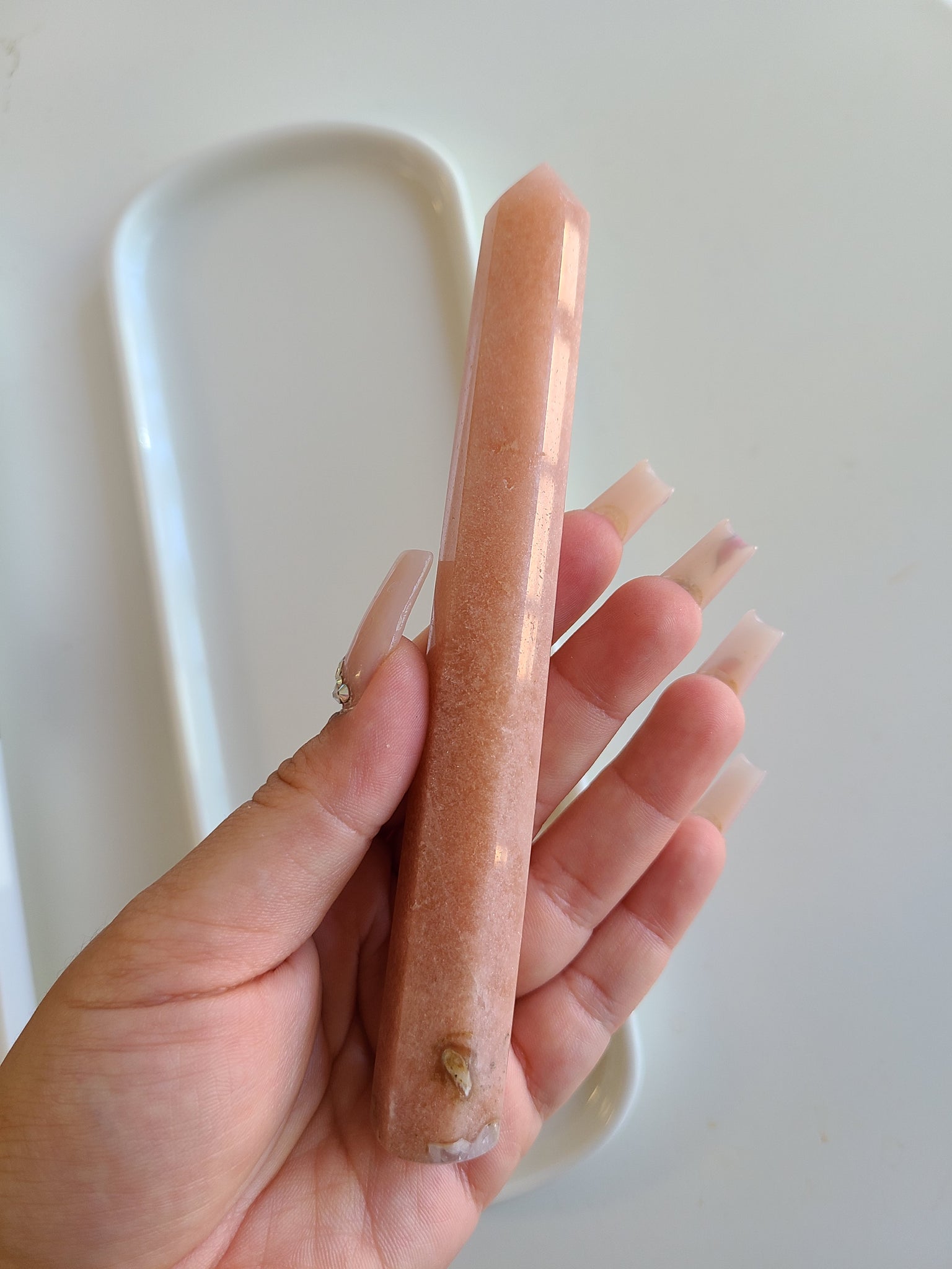 Pink Amethyst Wand - Style 16