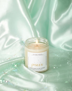 Pisces "Welcome To My World" Zodiac Candle