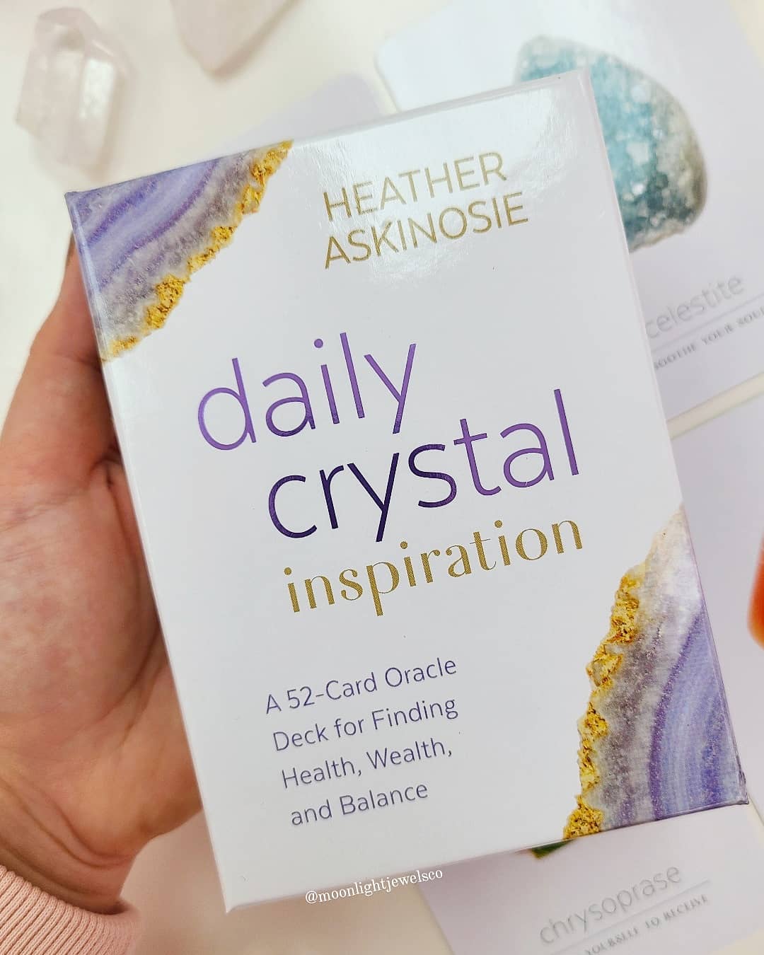 Daily Crystal Inspiration Oracle Deck - 52-Card Oracle Deck for Finding Health, Wealth, and Balance