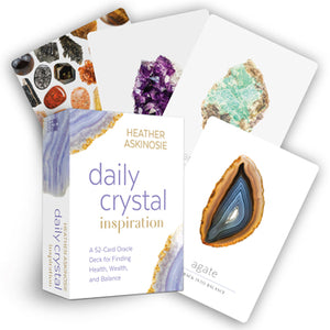 Daily Crystal Inspiration Oracle Deck - 52-Card Oracle Deck for Finding Health, Wealth, and Balance
