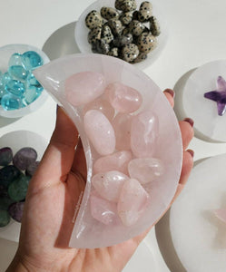 Selenite Moon Bowl