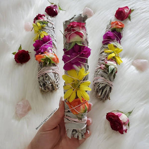 Sage Bundle • Love and Harmony (comes with chunk of Rose Quartz)