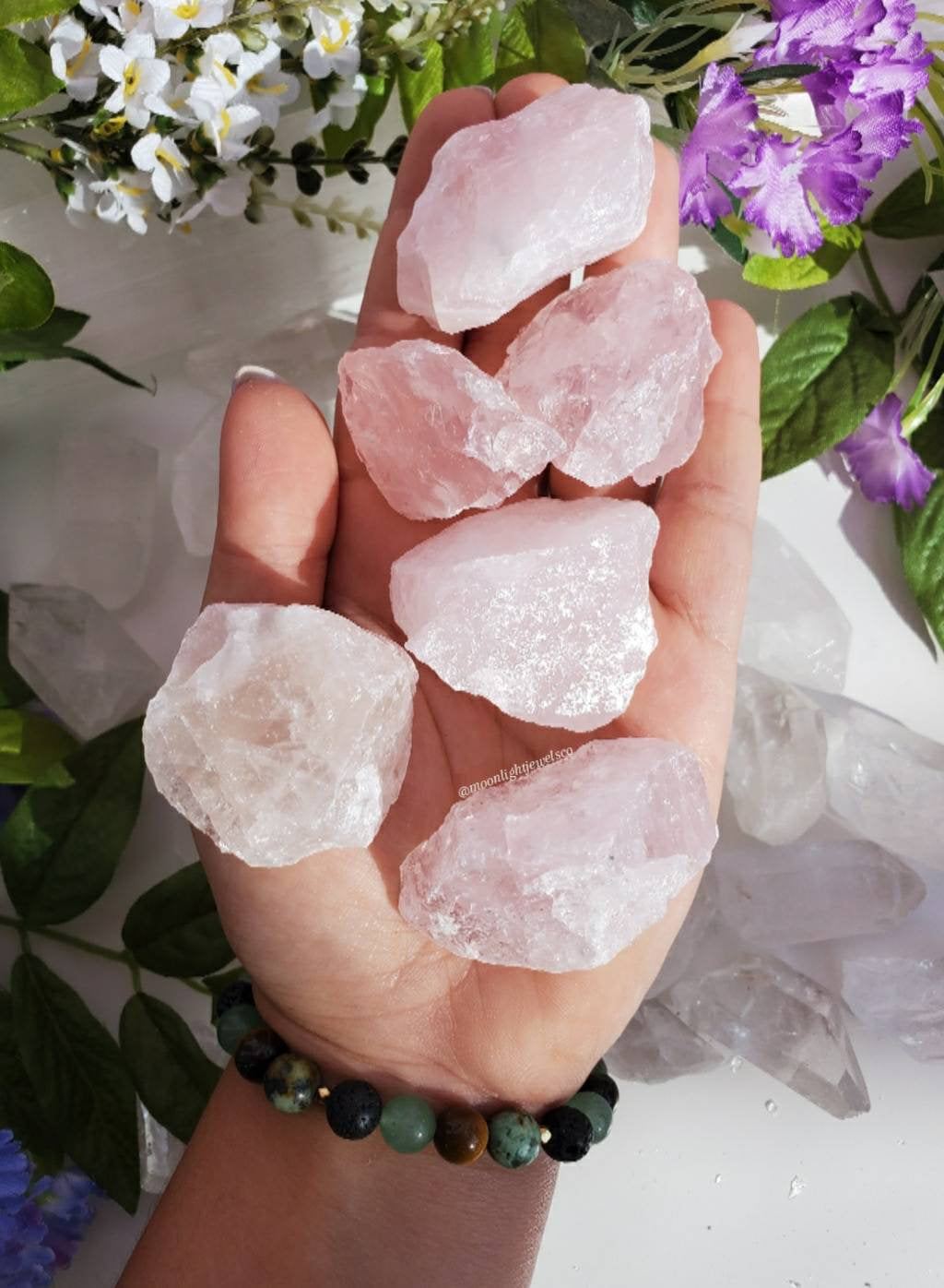 Small rose quartz discount