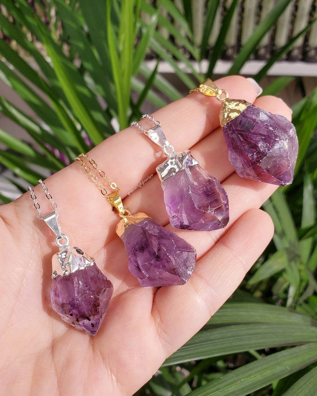 Kitree Natural Amethyst Crystal Pencil Pendant | Unisex