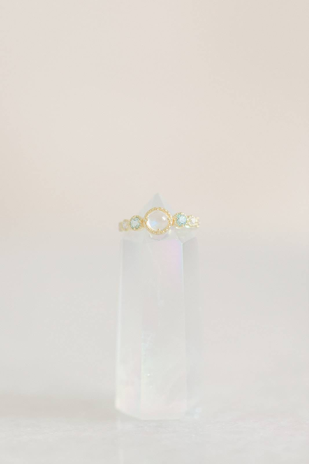 Moonstone and Blue Topaz Ring - Fine Jewelry Collection