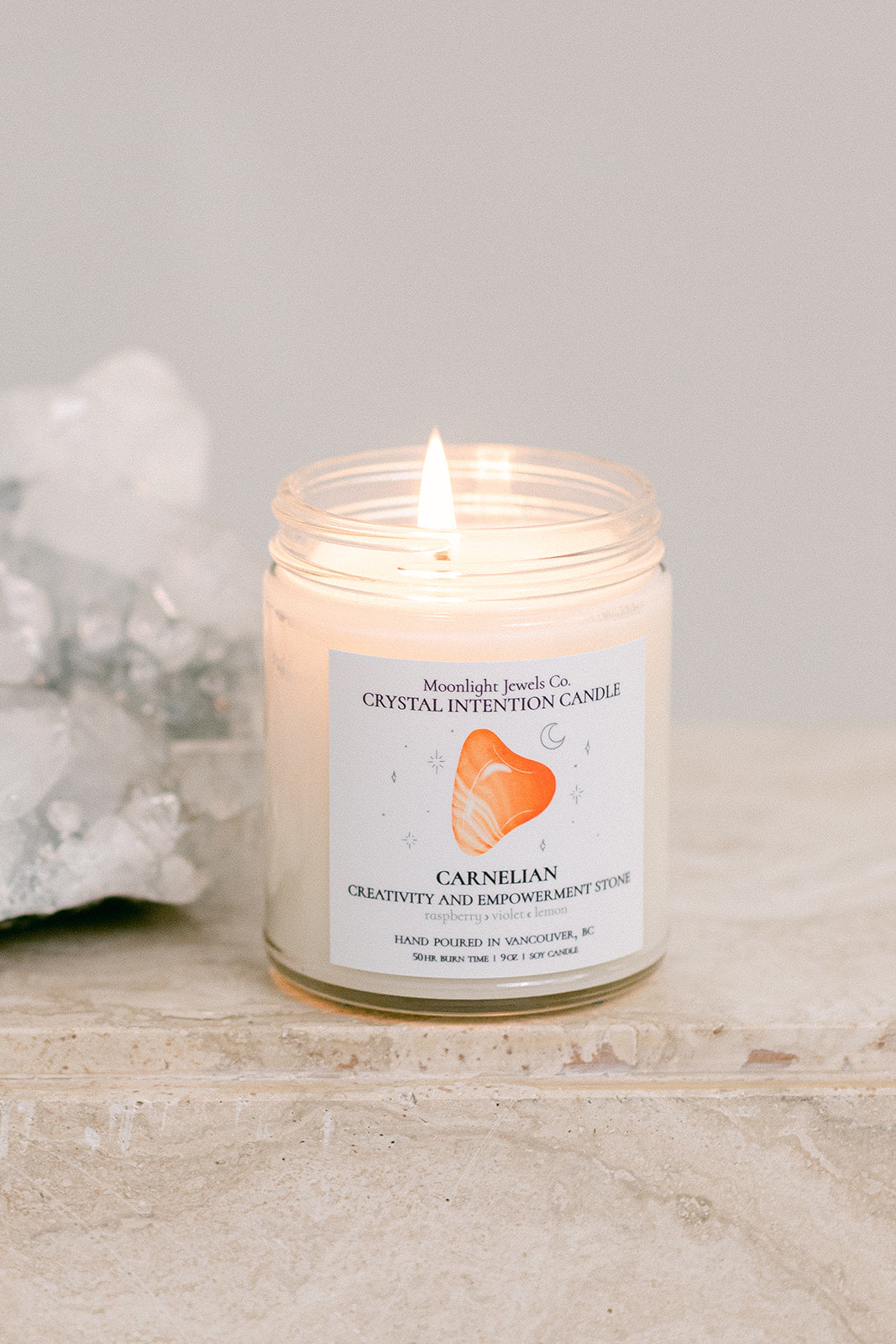 Carnelian Candle | Raspberry, Violet, Lemon