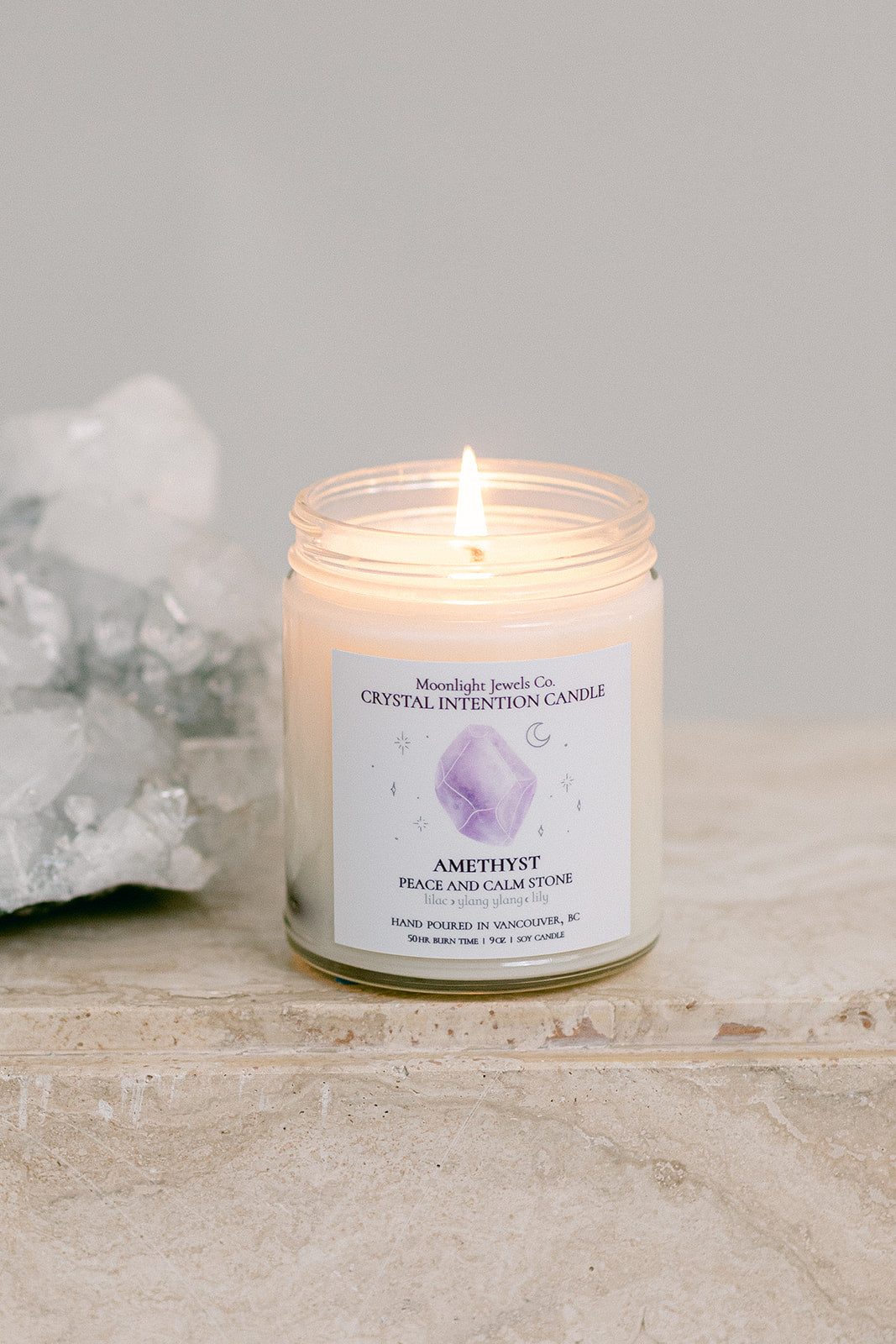 Amethyst Candle | Lilac, Ylang Ylang, Lily