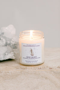 Smoky Quartz Candle | Sage, Jasmine, Amber