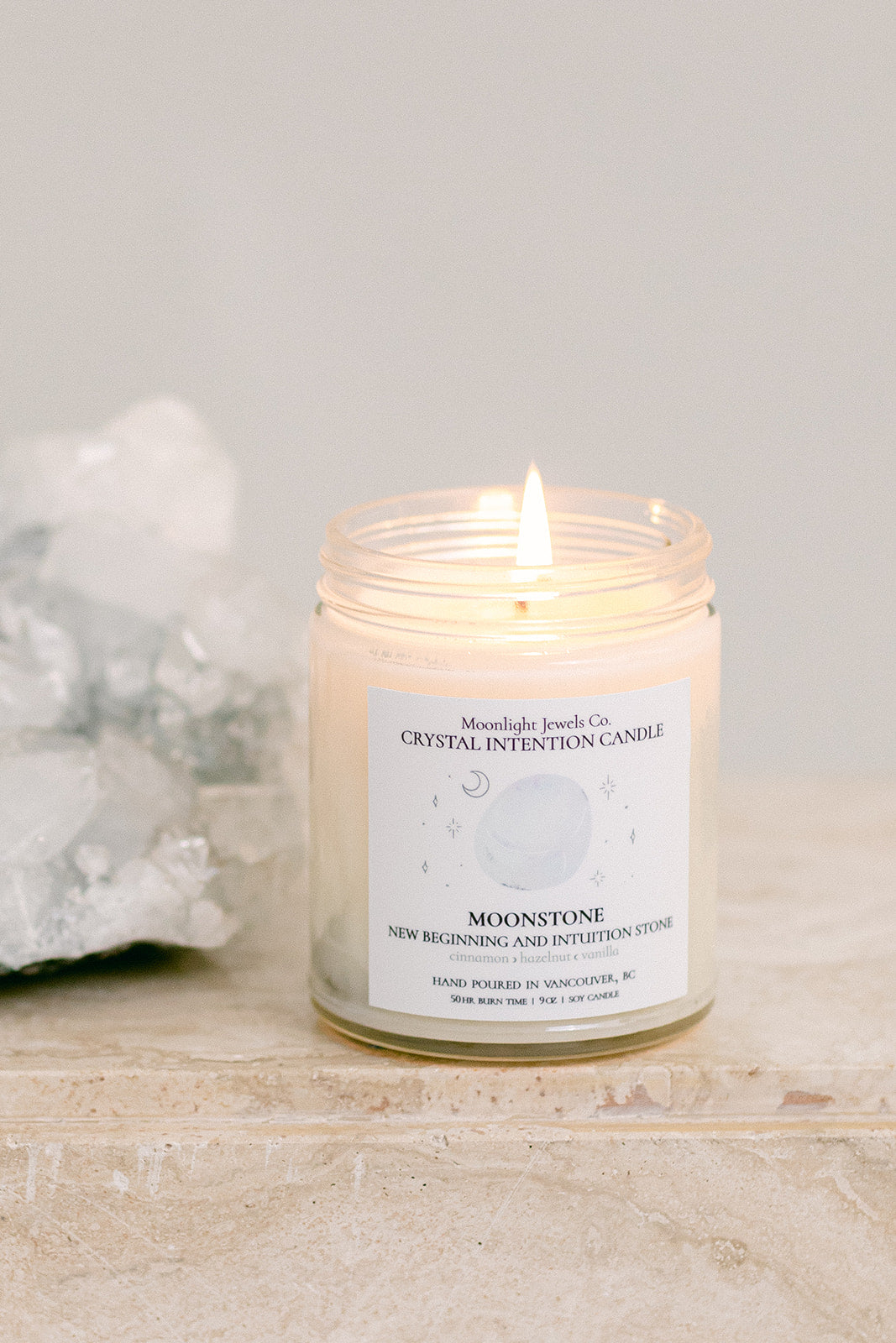 Moonstone Candle | Cinnamon, Hazelnut, Vanilla